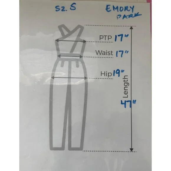 Emory Park Women's Knit Sweater Stretch Wide Leg Jumpsuit Gray Sz S - Picture 8 of 8